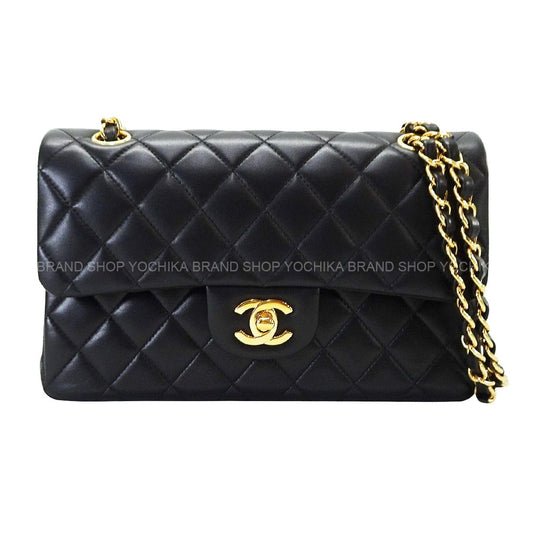 [Pre-loved] CHANEL Shoulder bag Chain Matelasse 23 W flap Noir (Black) Lambskin Gold HW A01113[LIKE NEW][Authentic]