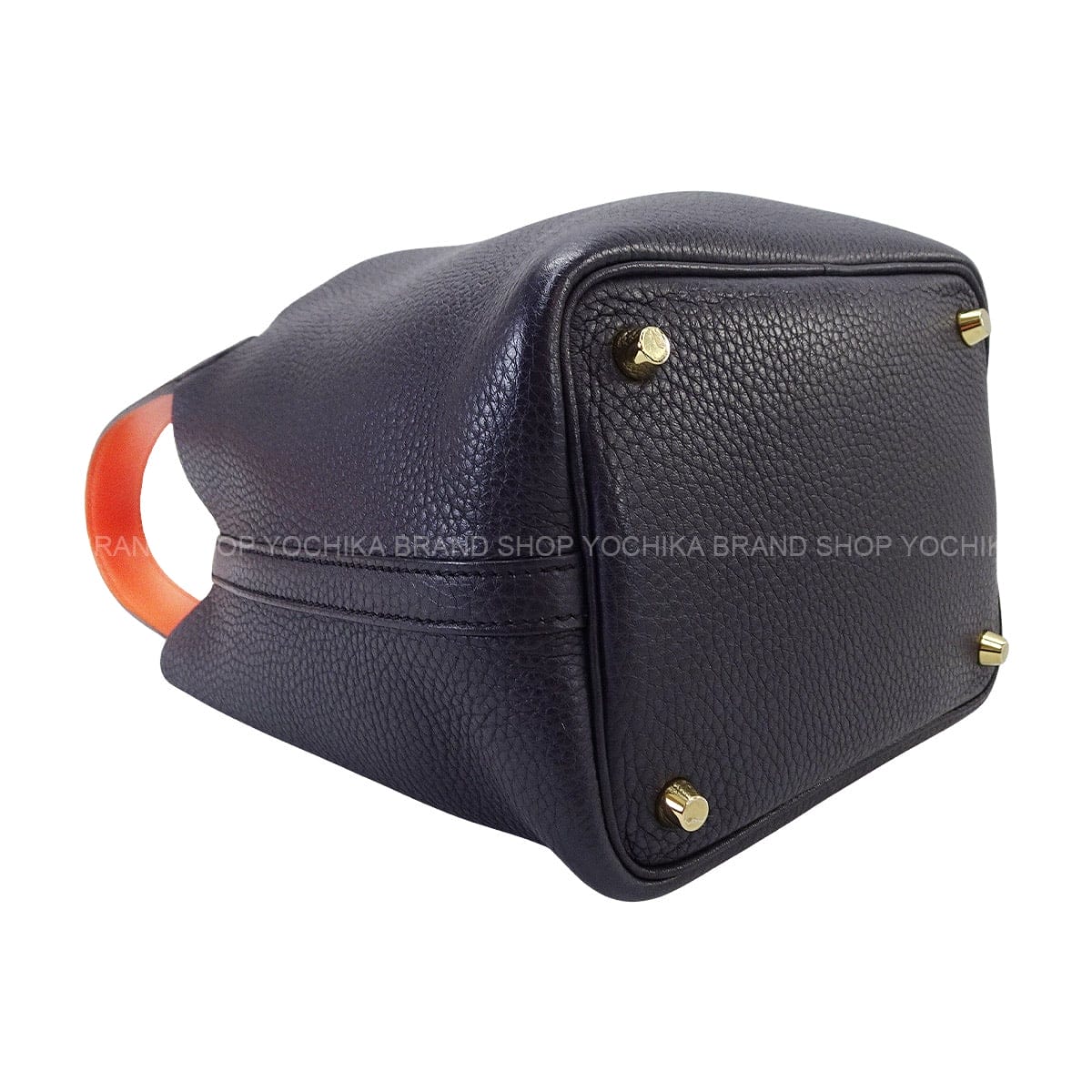 [Pre-loved] HERMES Handbag Picotin Lock 18 PM Eclat Blue Indigo/Orange Poppy Taurillon Clemence/Veau Swift Gold HW Stamp X[USED SA][Authentic]