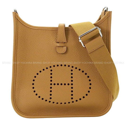 HERMES Shoulder bag Evelyne 23 Biscuit Taurillon Clemence Silver HW Stamp K[BRAND NEW][Authentic]