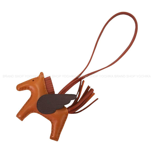 HERMES bag charm Rodeo Pegasus PM Pain d'Epice/Sienne/Moka Agneau Milo/Veau Swift Stamp W[BRAND NEW][Authentic]