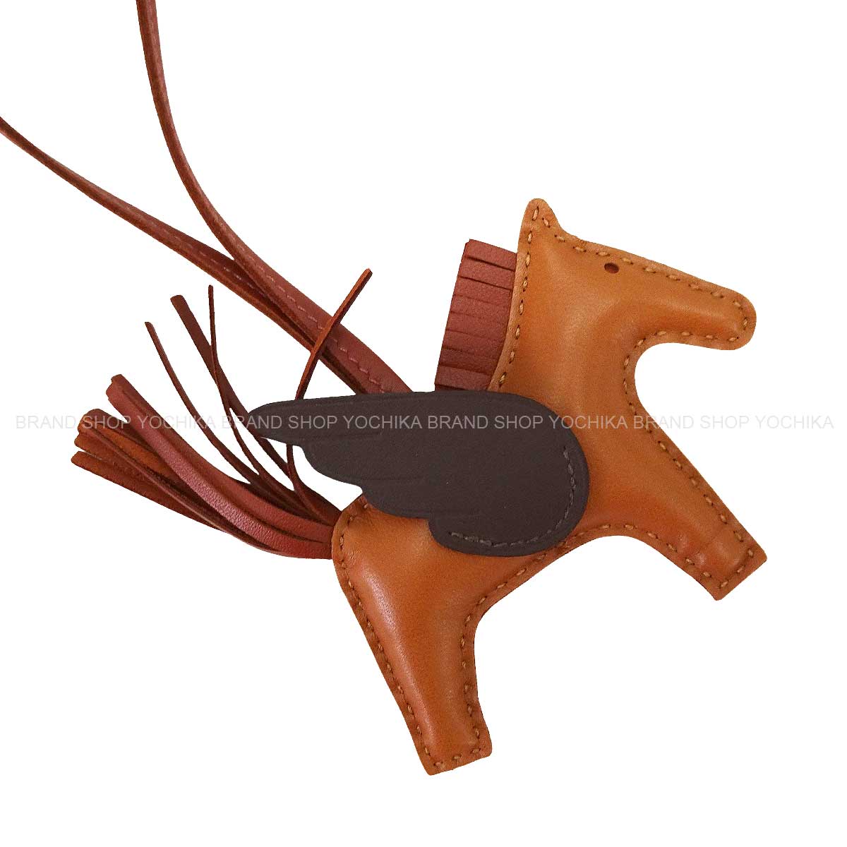 HERMES bag charm Rodeo Pegasus PM Pain d'Epice/Sienne/Moka Agneau Milo/Veau Swift Stamp W[BRAND NEW][Authentic]