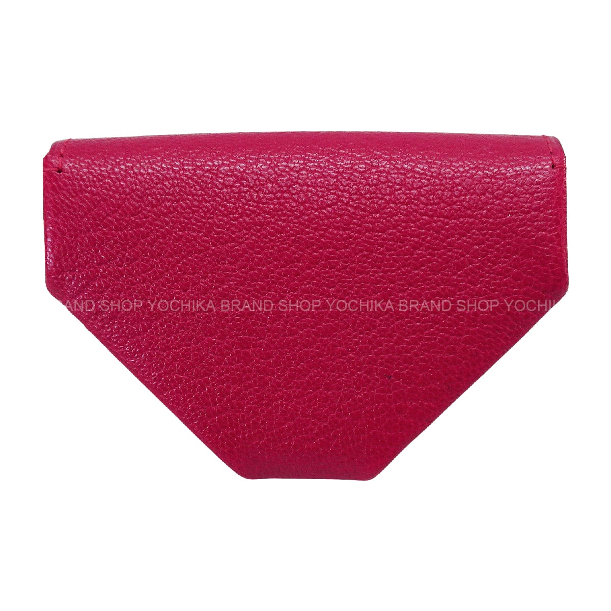 HERMES change purse PORTE MONNAIE LE 24 Verso Rose Extreme/Rouge H Chevre Mysore Silver HW Stamp Y[EXCELLENT][Authentic]
