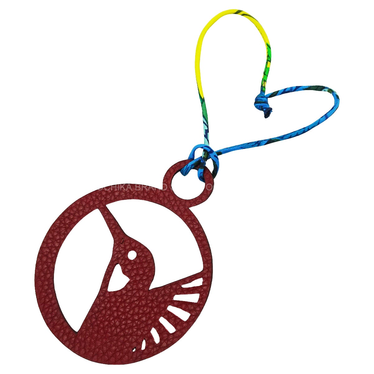 HERMES bag charm Petit H Hummingbird Rouge H/Colvert Veau Togo/Veau Epsom[EXCELLENT][Authentic]