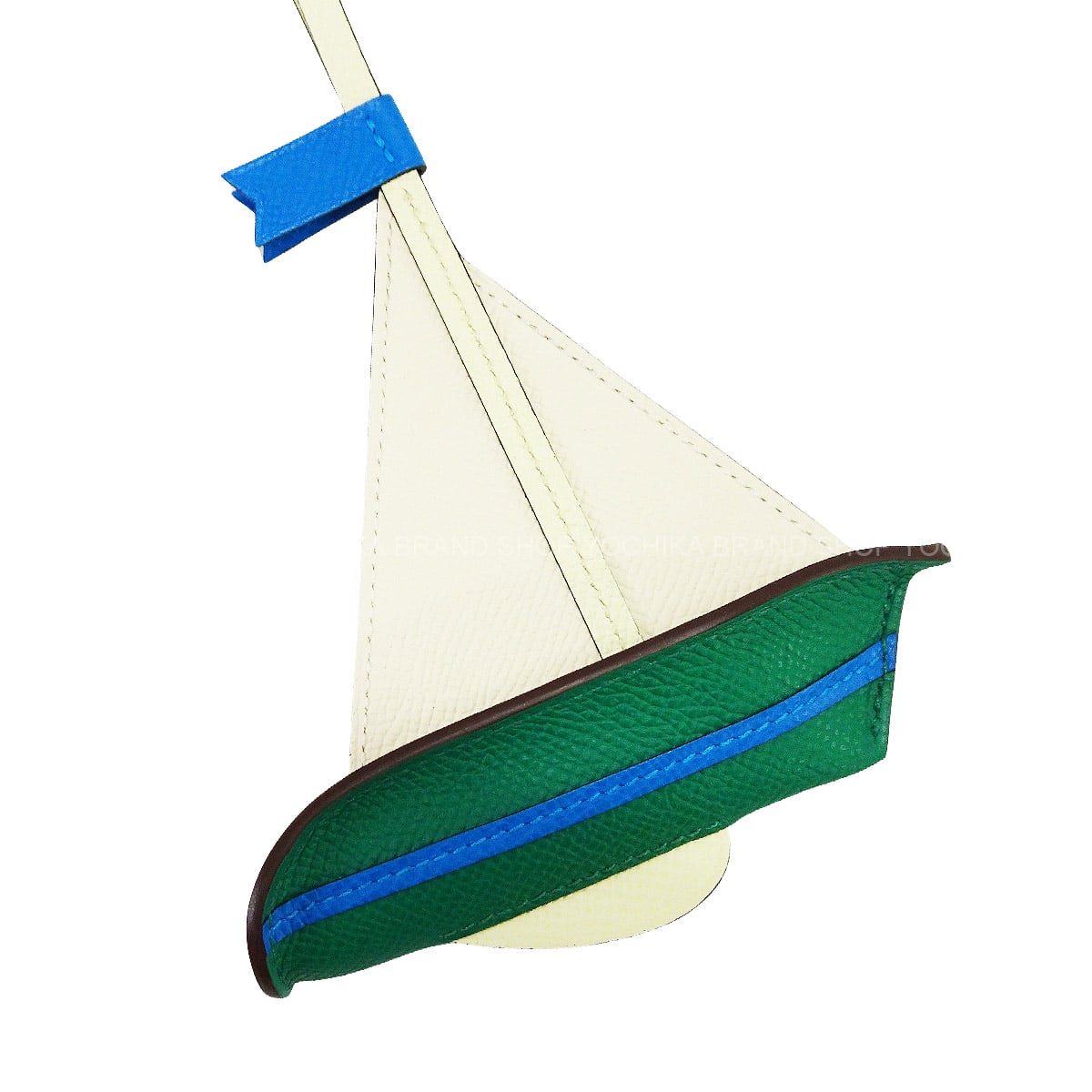 HERMES bag charm Sail 24 Yacht Nata/Jaune Poussin/Menthe (Mint) Veau Epsom Stamp B[EXCELLENT][Authentic]