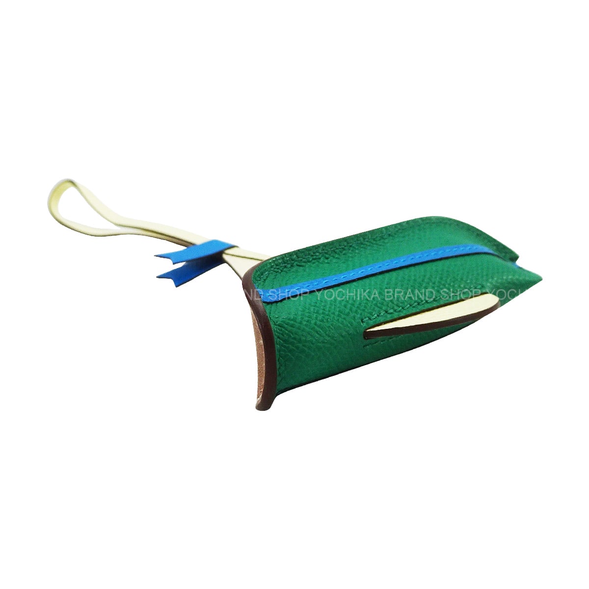 HERMES bag charm Sail 24 Yacht Nata/Jaune Poussin/Menthe (Mint) Veau Epsom Stamp B[EXCELLENT][Authentic]