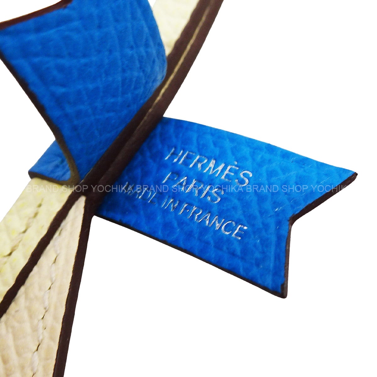 HERMES bag charm Sail 24 Yacht Nata/Jaune Poussin/Menthe (Mint) Veau Epsom Stamp B[EXCELLENT][Authentic]