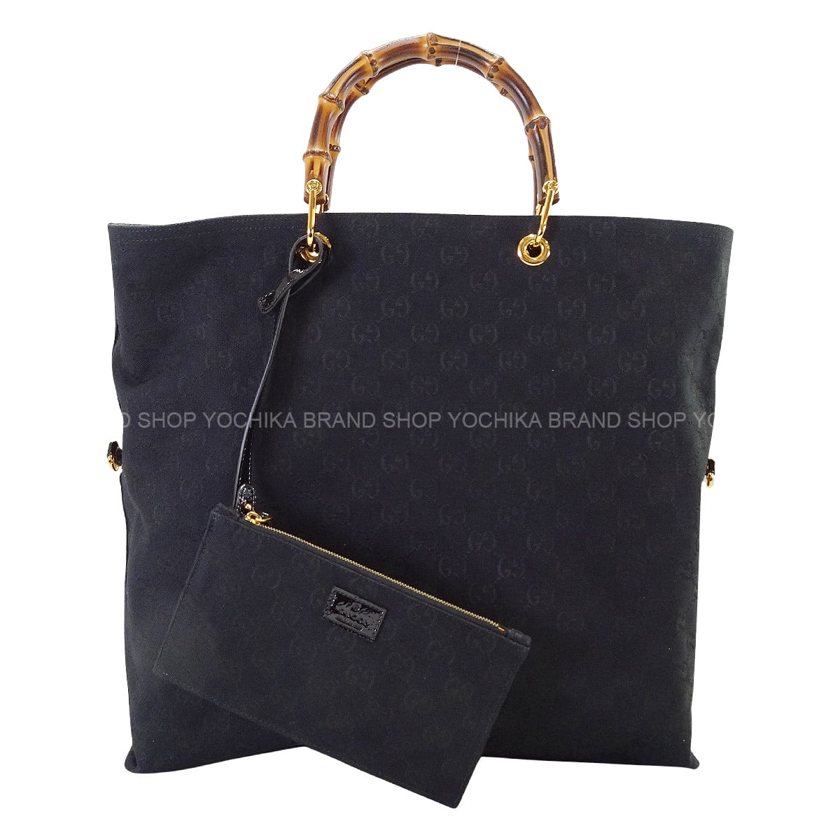 2025AW GUCCI tote bag Bamboo Reversible Large Noir (Black) Patent Enamel Leather Patent leather Gold HW 846602[EXCELLENT][Authentic]