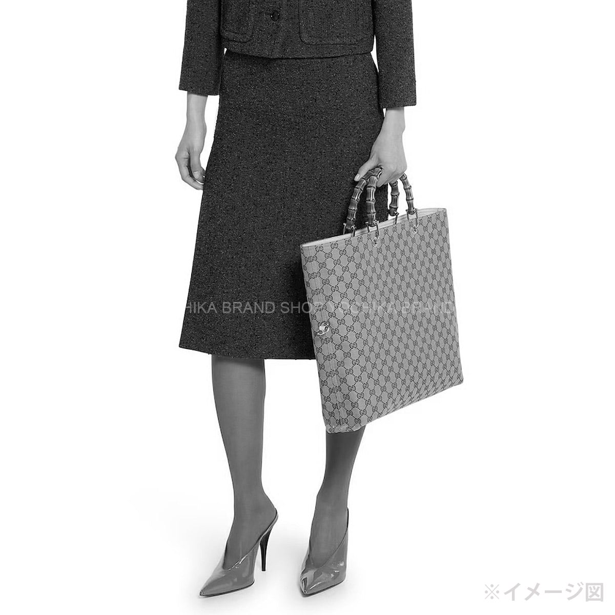 2025AW GUCCI tote bag Bamboo Reversible Large Noir (Black) Patent Enamel Leather Patent leather Gold HW 846602[EXCELLENT][Authentic]