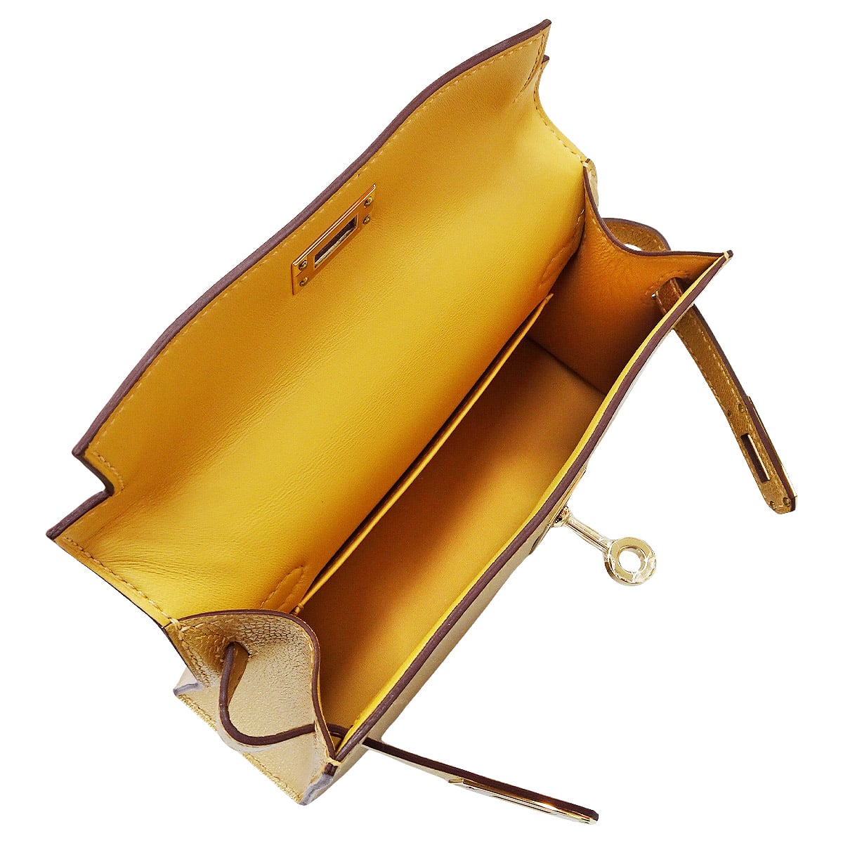 HERMES Shoulder bag Kelly mini 2 Kelly20 New Dore (Metallic Gold) Chevre Chamkila Champagne Gold HW Stamp K[BRAND NEW][Authentic]