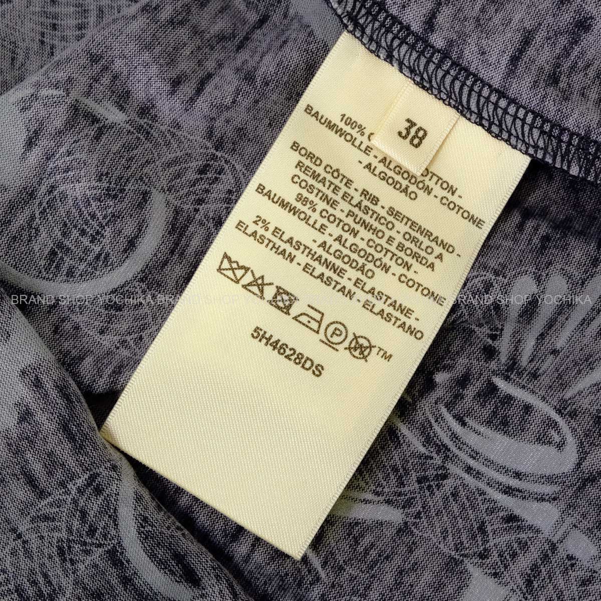 2025AW HERMES Short sleeve t shirt Ledies Palefroi Remix PrintGris Charbon Cotton100% #38[BRAND NEW][Authentic]