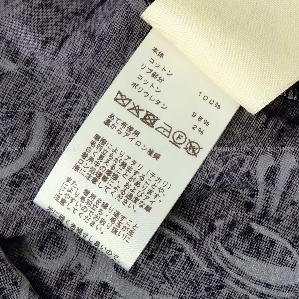 2025AW HERMES Short sleeve t shirt Ledies Palefroi Remix PrintGris Charbon Cotton100% #38[BRAND NEW][Authentic]