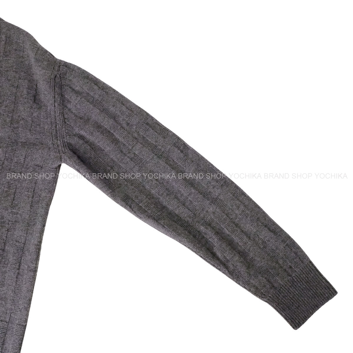 [Pre-loved] 2022AW HERMES dress Ladies Knit One-piece H-logo Grey Wool100% #36[LIKE NEW][Authentic]