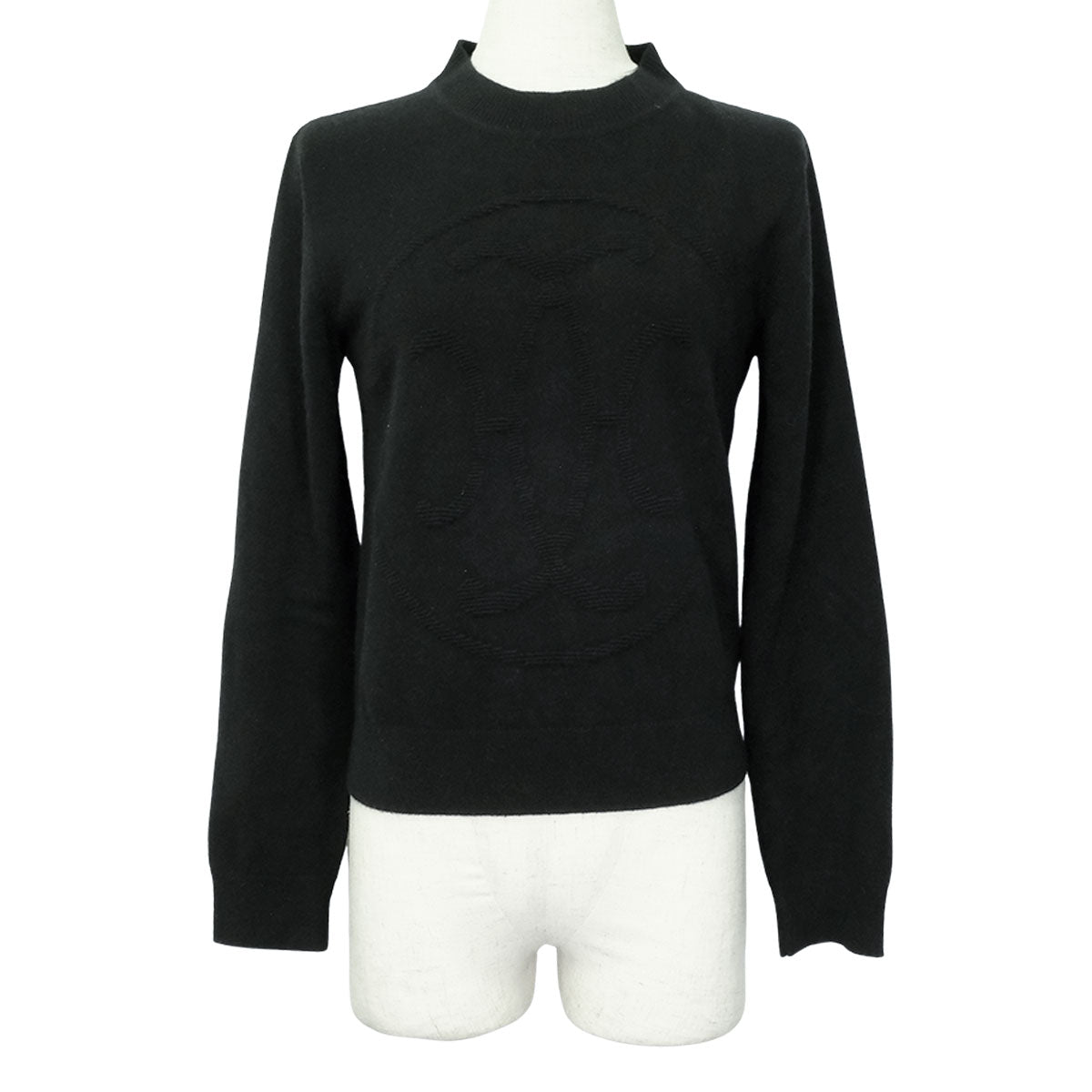 [Pre-loved] 2022AW HERMES Sweater Ledies Long sleeve H-Lift Knit Noir (Black) Cashmere ＃40[LIKE NEW][Authentic]