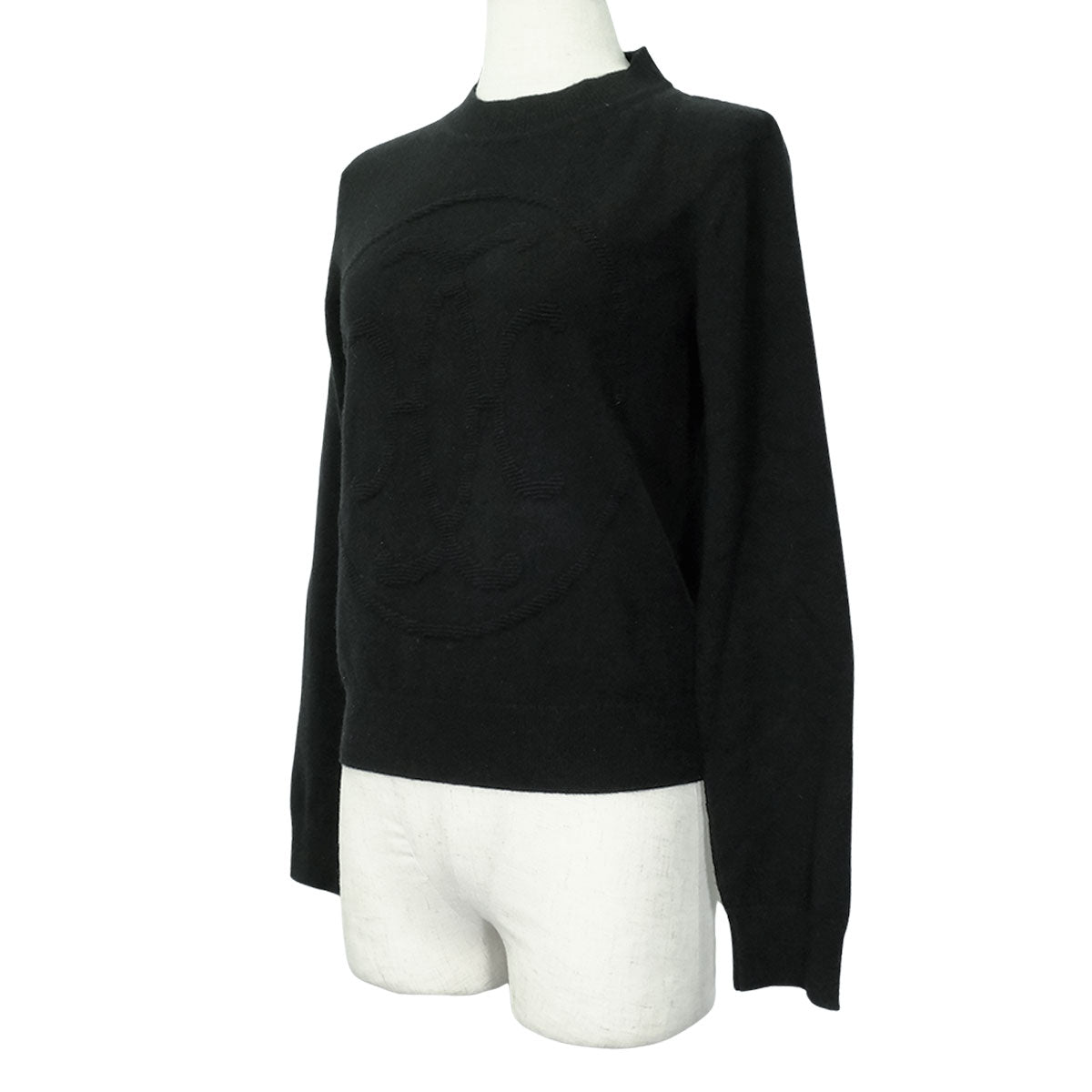 [Pre-loved] 2022AW HERMES Sweater Ledies Long sleeve H-Lift Knit Noir (Black) Cashmere ＃40[LIKE NEW][Authentic]