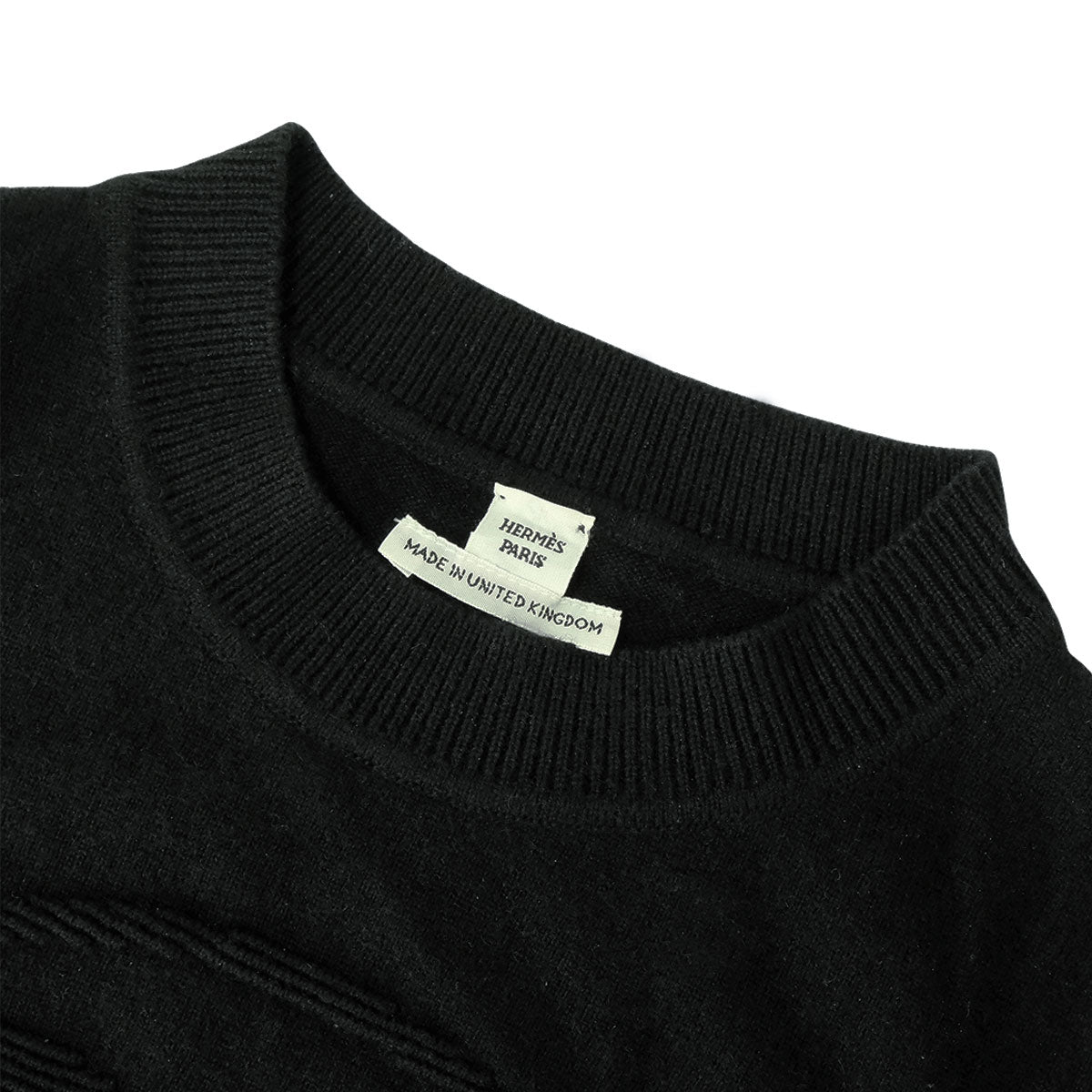 [Pre-loved] 2022AW HERMES Sweater Ledies Long sleeve H-Lift Knit Noir (Black) Cashmere ＃40[LIKE NEW][Authentic]