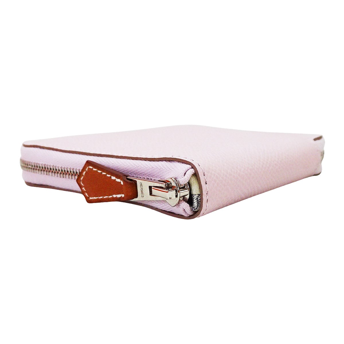 HERMES Bi-fold wallet Azap Silk'in Compact Della Cavalleria Mauve Pale Veau Epsom/Veau Barenia Silver HW Stamp W[BRAND NEW][Authentic]