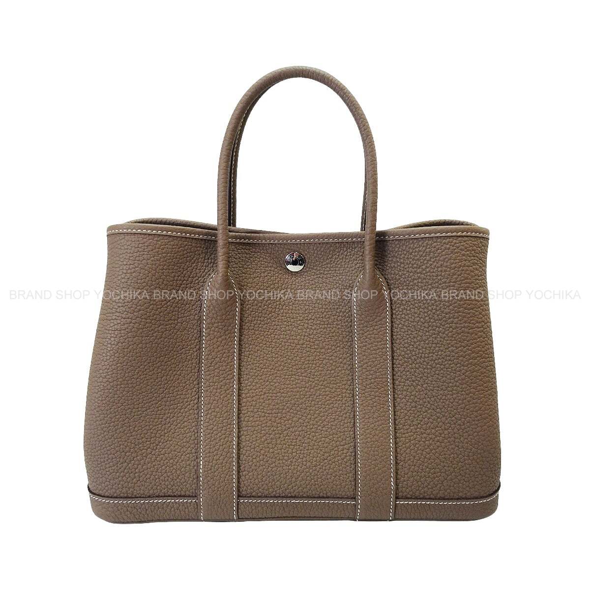 [Pre-loved] HERMES tote bag Garden Party 30 TPM Etoupe Veau Negonda Silver HW Stamp A[LIKE NEW][Authentic]