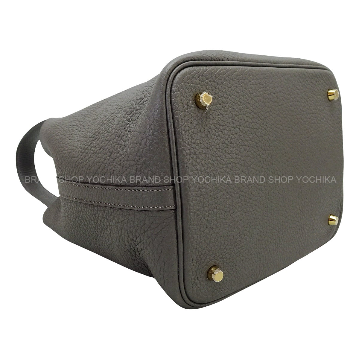 [Pre-loved] HERMES Handbag Picotin Lock 22 MM Gris Meyer Taurillon Clemence Gold HW Stamp U[LIKE NEW][Authentic]