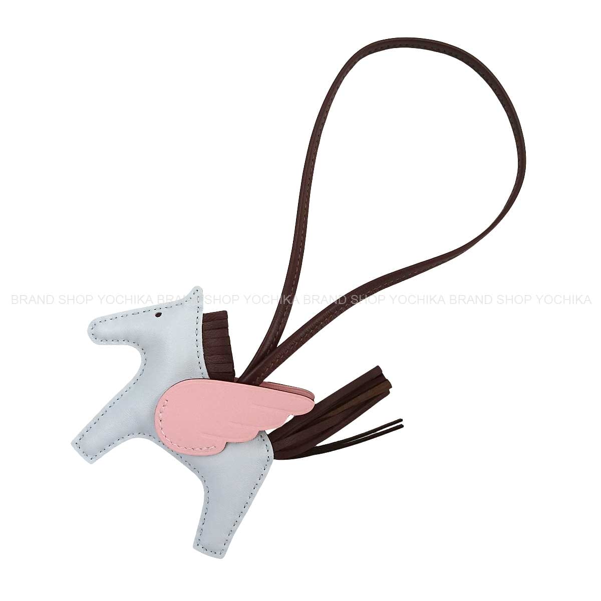 HERMES bag charm Rodeo Pegasus PM Blue brume /Rose Sakura/Rouge Sellier Agneau Milo/Veau Swift Stamp K[BRAND NEW][Authentic]