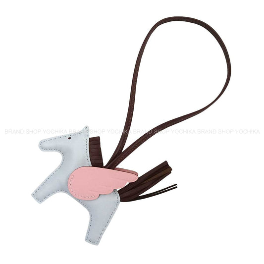 HERMES bag charm Rodeo Pegasus PM Blue brume /Rose Sakura/Rouge Sellier Agneau Milo/Veau Swift Stamp K[BRAND NEW][Authentic]