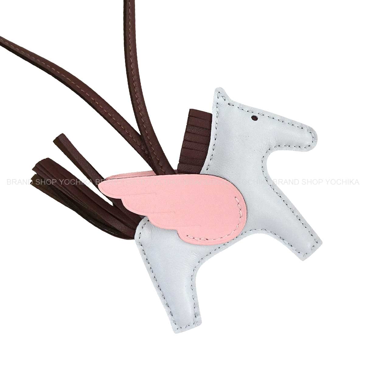 HERMES bag charm Rodeo Pegasus PM Blue brume /Rose Sakura/Rouge Sellier Agneau Milo/Veau Swift Stamp K[BRAND NEW][Authentic]