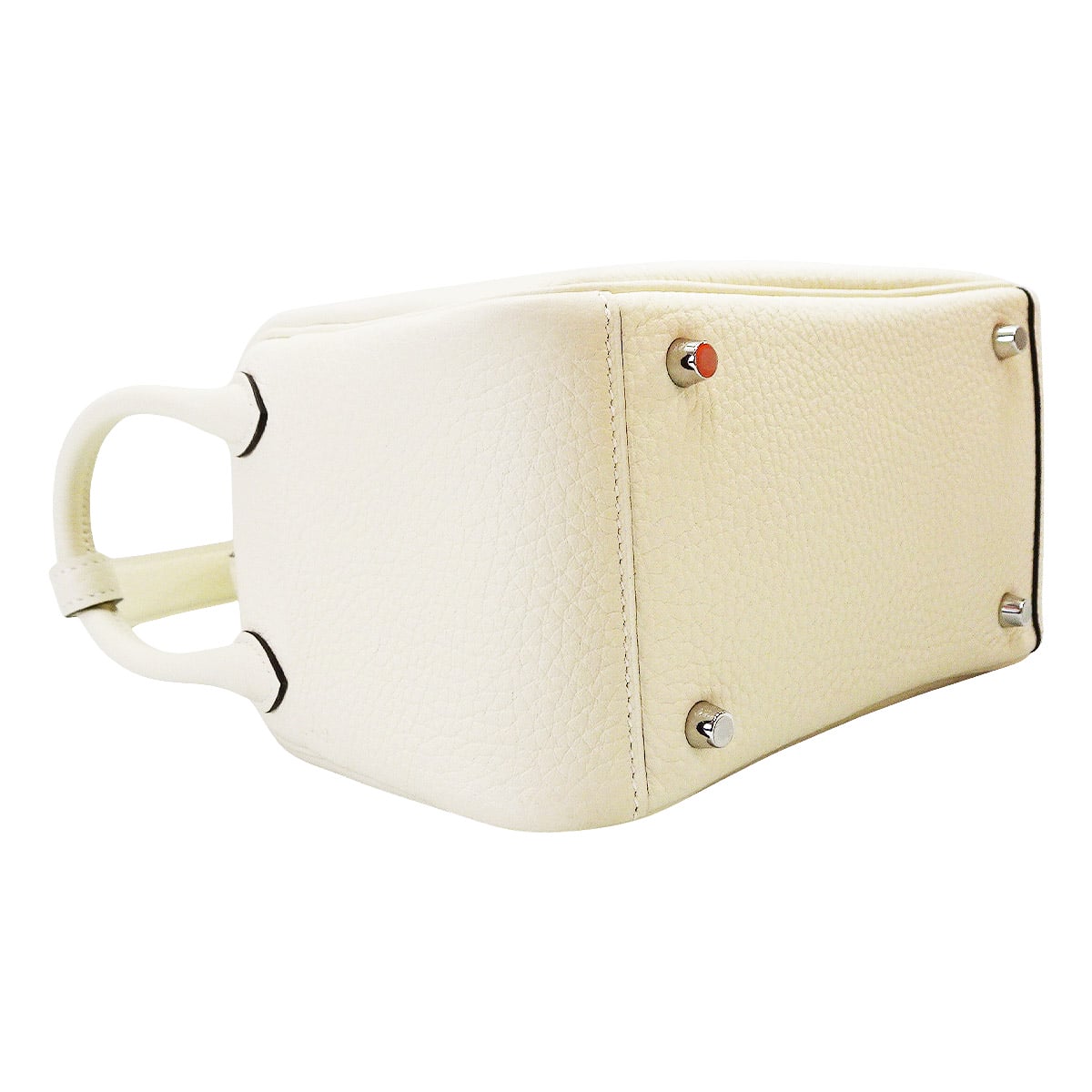 HERMES Shoulder bag Lindy mini 20 Cream Taurillon Clemence Silver HW Stamp K[BRAND NEW][Authentic]