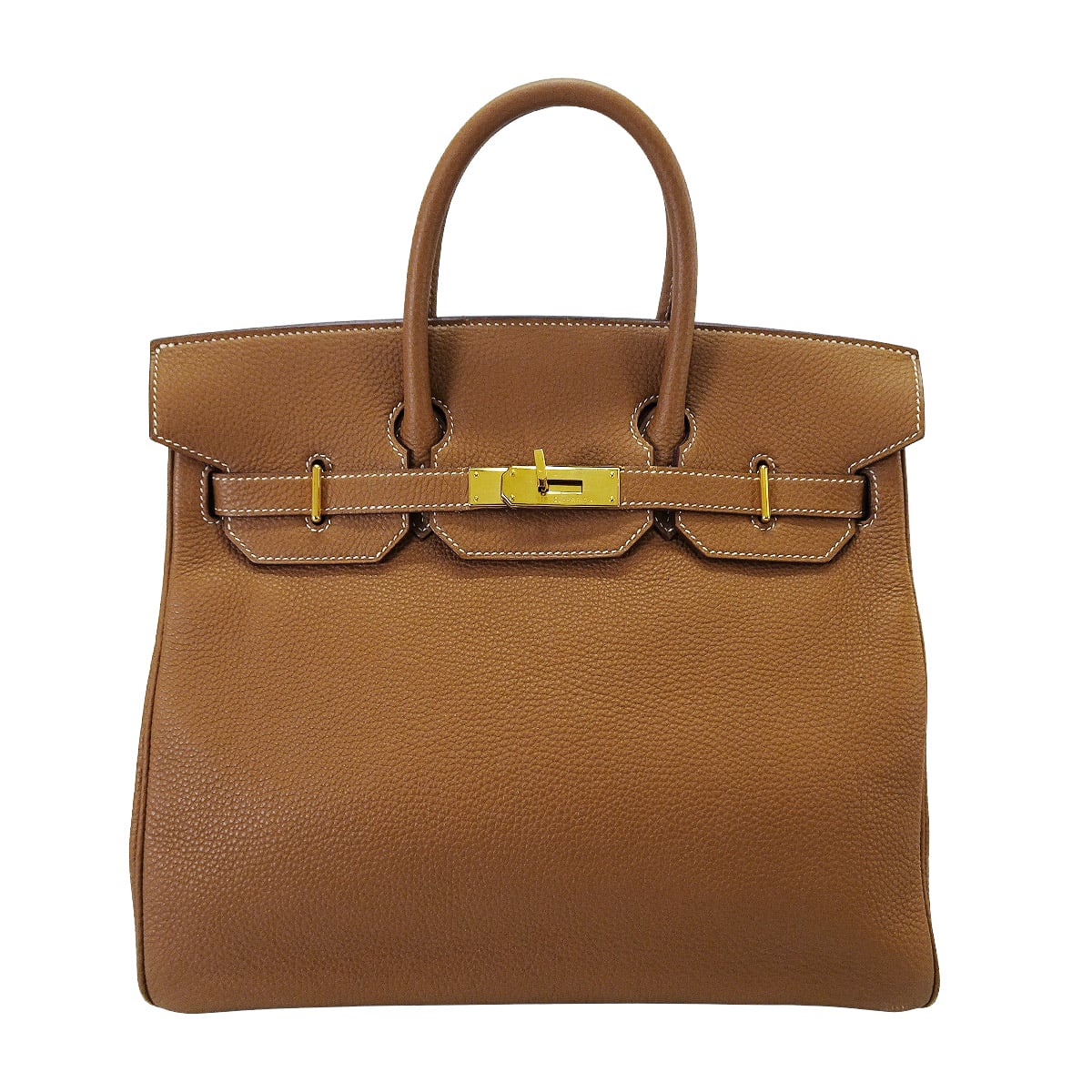 [Pre-loved] HERMES Handbag Haut a Courroies 32 Gold Veau Togo Gold HW Stamp □I[USED AB][Authentic]