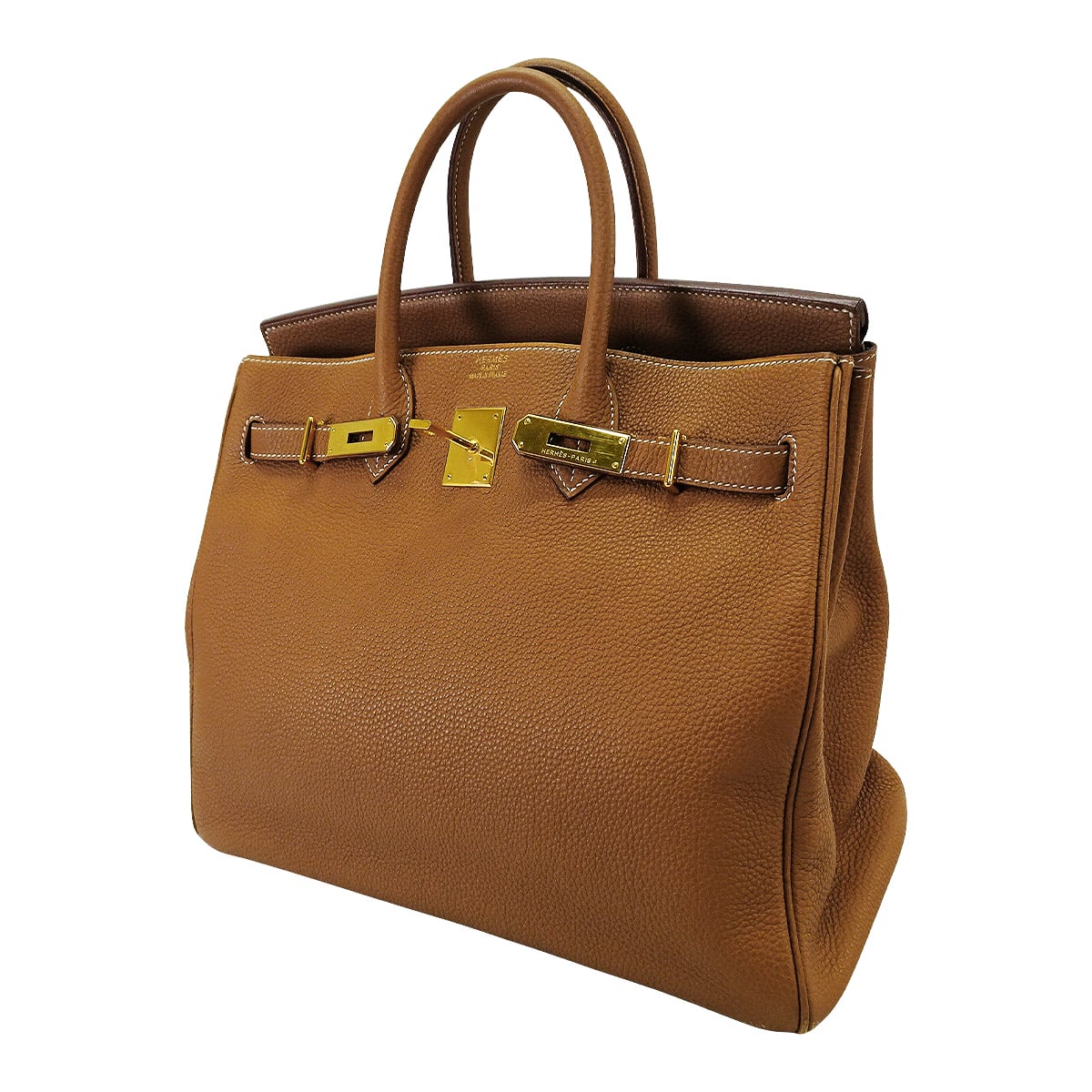 [Pre-loved] HERMES Handbag Haut a Courroies 32 Gold Veau Togo Gold HW Stamp □I[USED AB][Authentic]