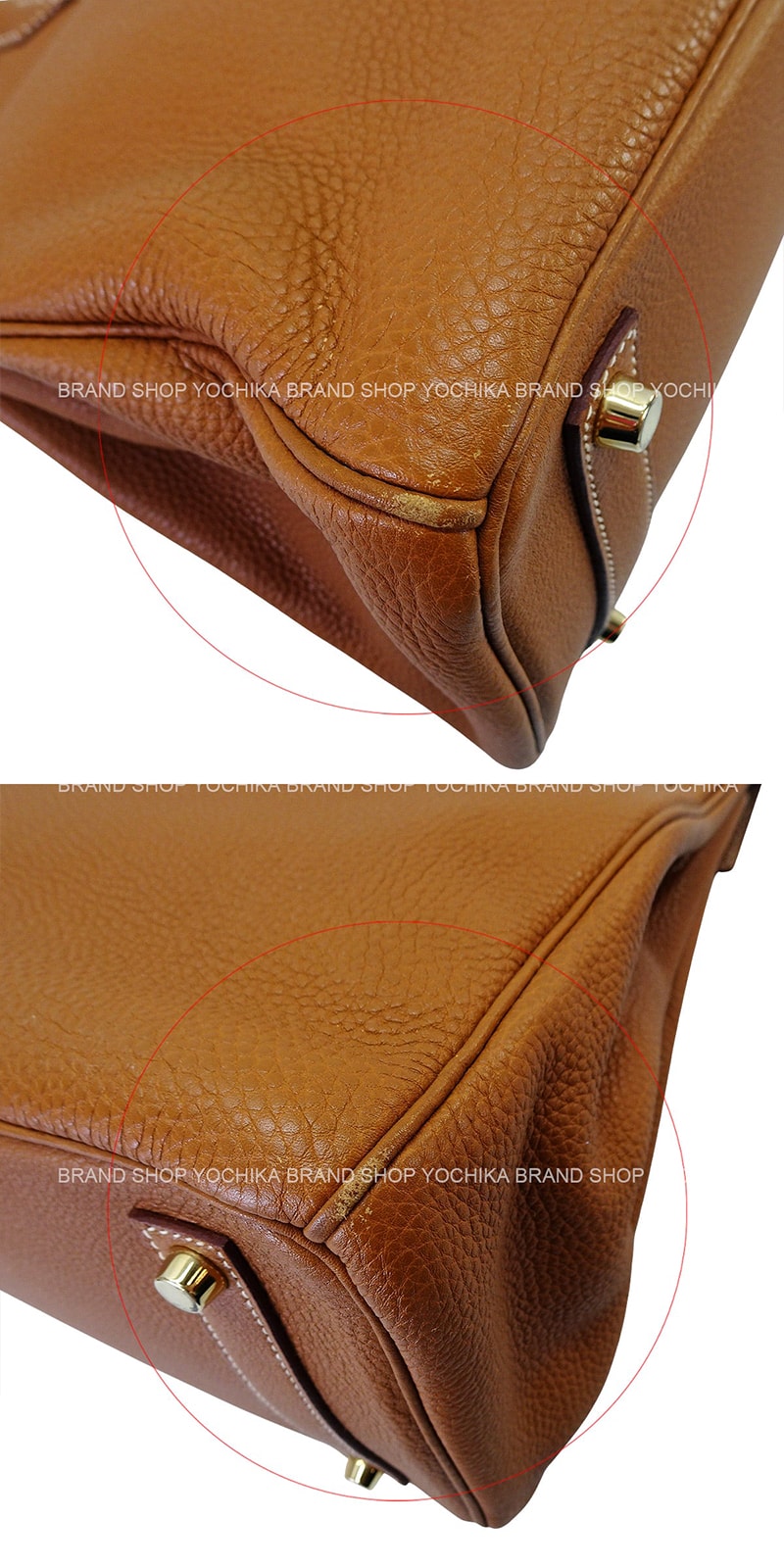 [Pre-loved] HERMES Handbag Haut a Courroies 32 Gold Veau Togo Gold HW Stamp □I[USED AB][Authentic]