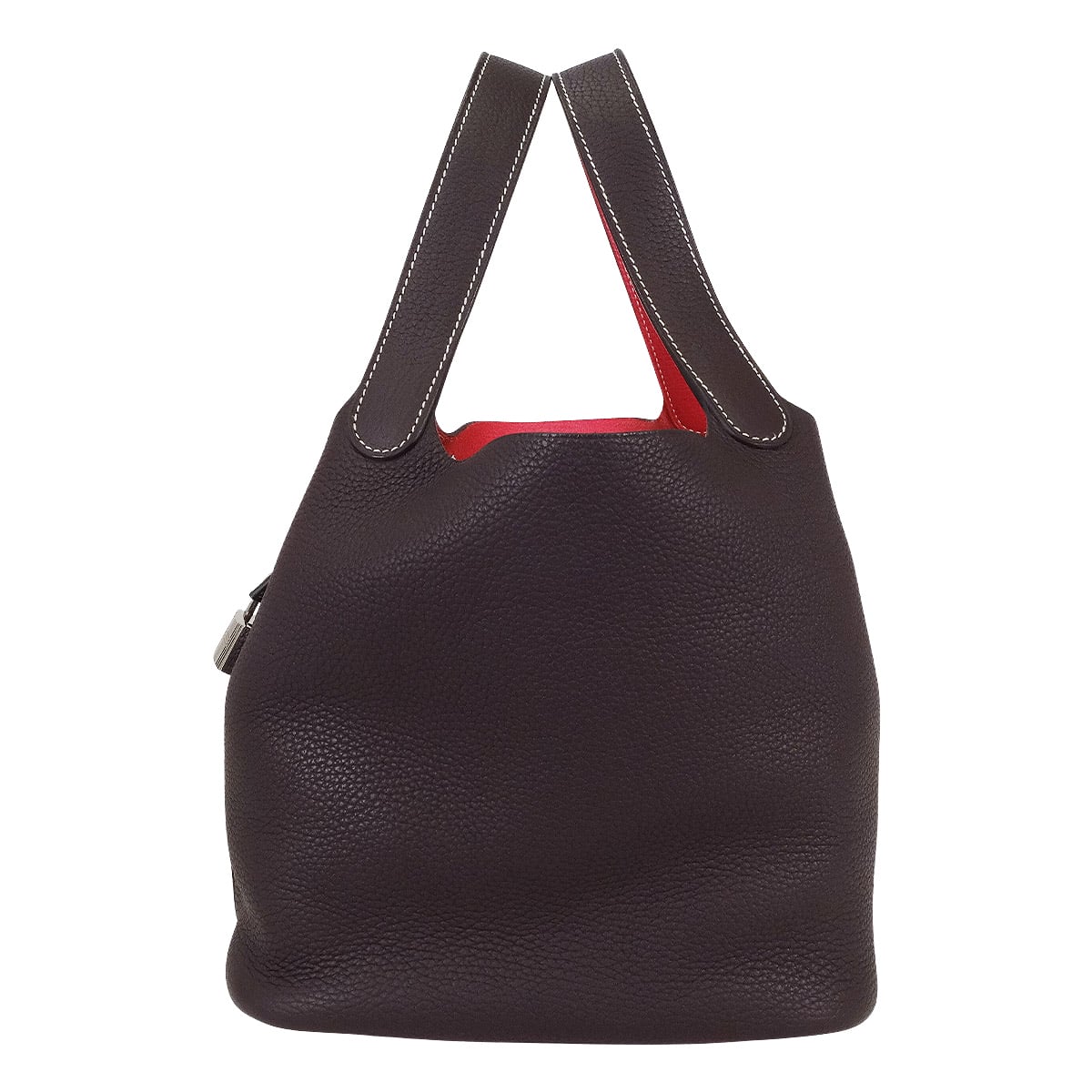 [Pre-loved] HERMES Handbag Picotin Lock 22 MM Casaque 2 Framboise/Rouge Sellier Taurillon Clemence/Veau Swift Silver HW Stamp Z[LIKE NEW][Authentic]