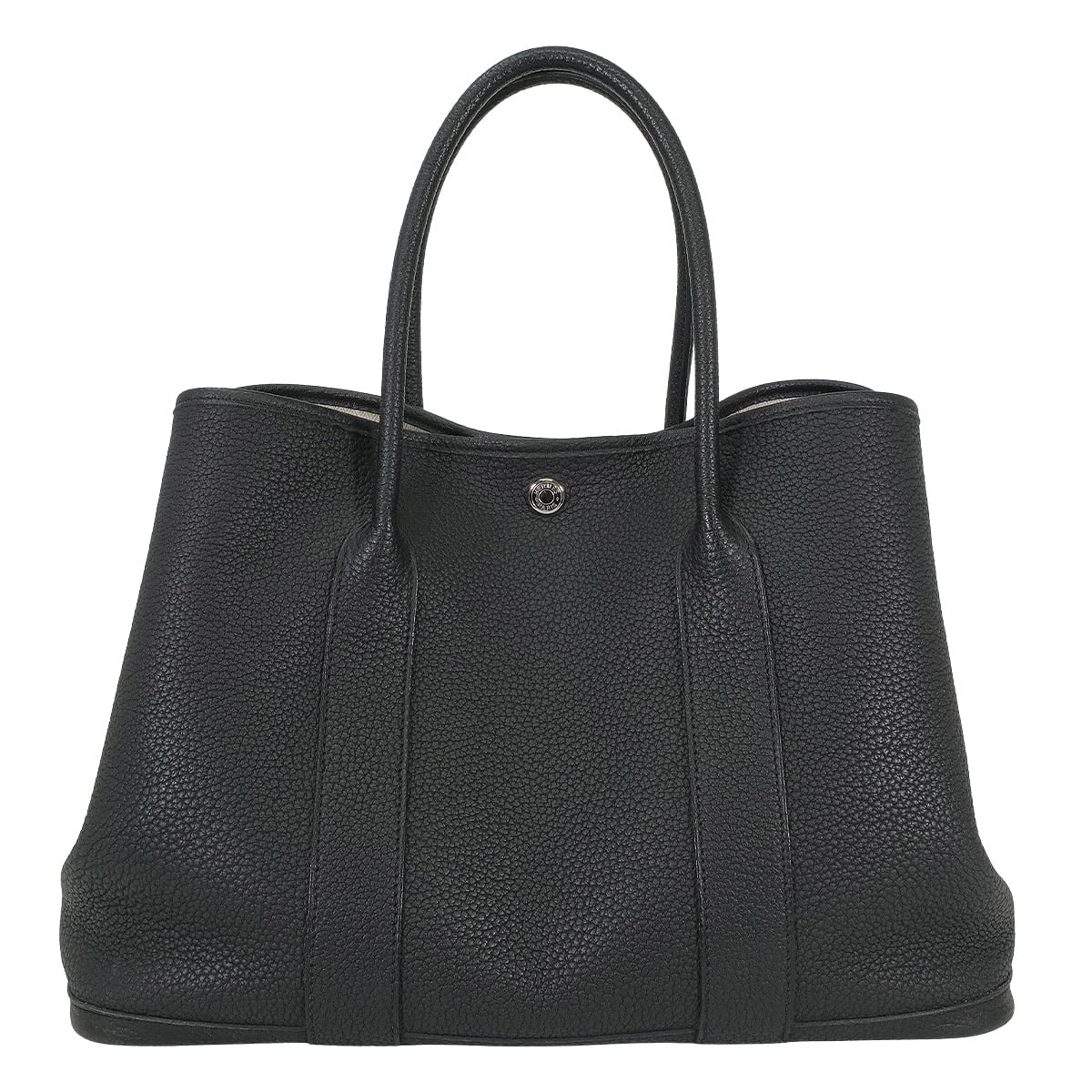 [Pre-loved] HERMES tote bag Garden Party 36 PM All Leather Noir (Black) Veau Negonda Silver HW Stamp Y[USED SA][Authentic]