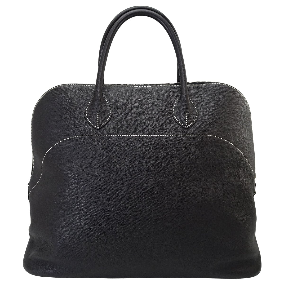 [Pre-loved] HERMES Handbag Bolide Relax 45 Noir (Black) Epsom Souple Silver HW Stamp T[USED SA][Authentic]