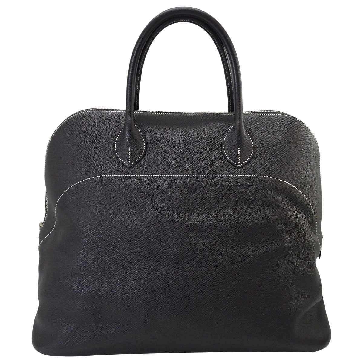 [Pre-loved] HERMES Handbag Bolide Relax 45 Noir (Black) Epsom Souple Silver HW Stamp T[USED SA][Authentic]