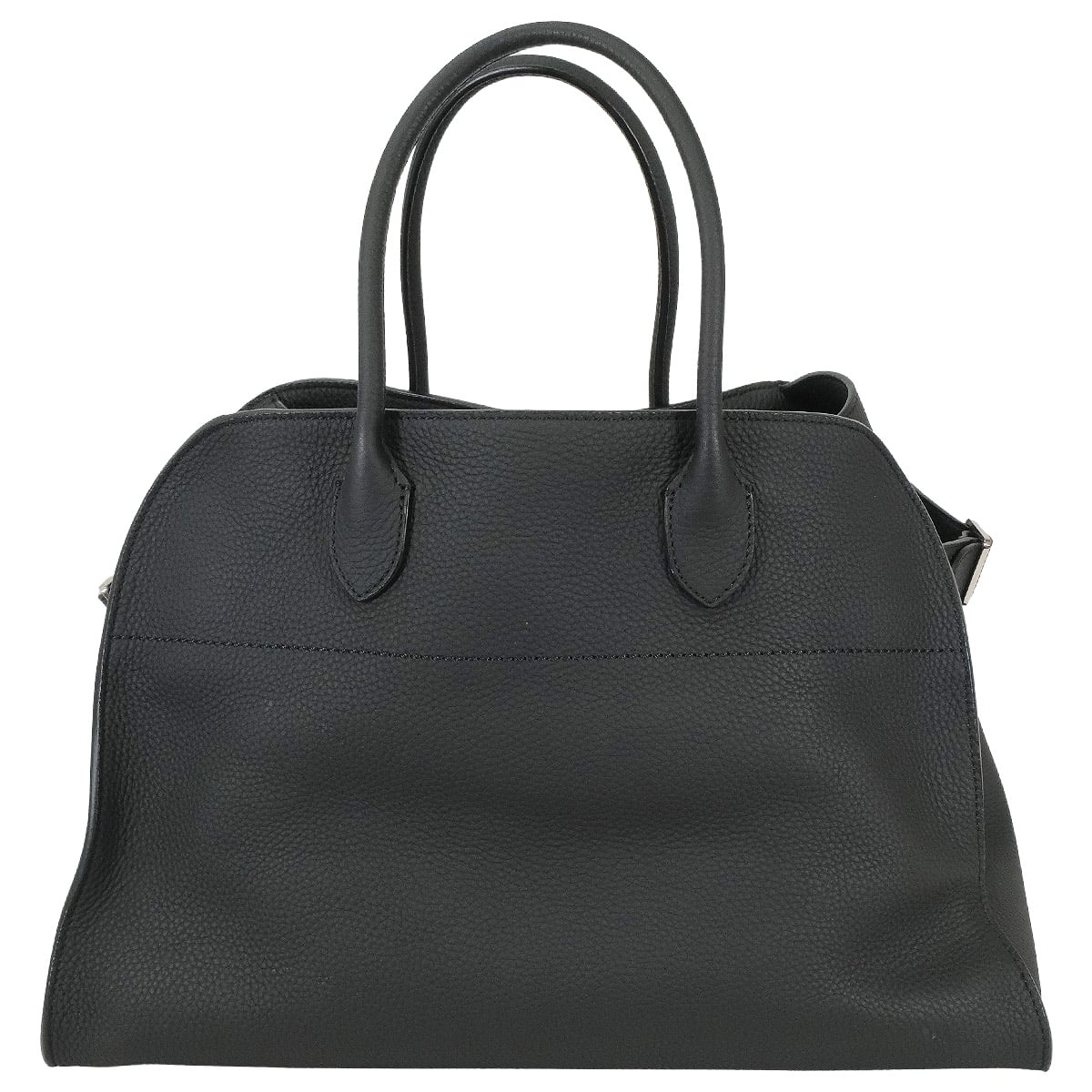 [Pre-loved] The Row Handbag Soft Margaux 15 Noir (Black) Calf leather Silver HW W1255LL33[USED SA][Authentic]