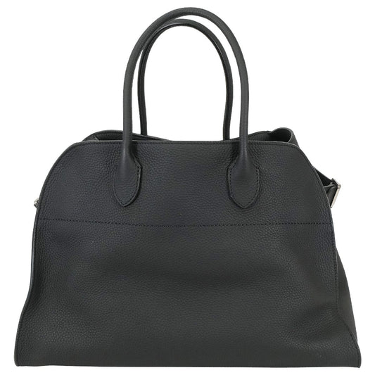 [Pre-loved] The Row Handbag Soft Margaux 15 Noir (Black) Calf leather Silver HW W1255LL33[USED SA][Authentic]