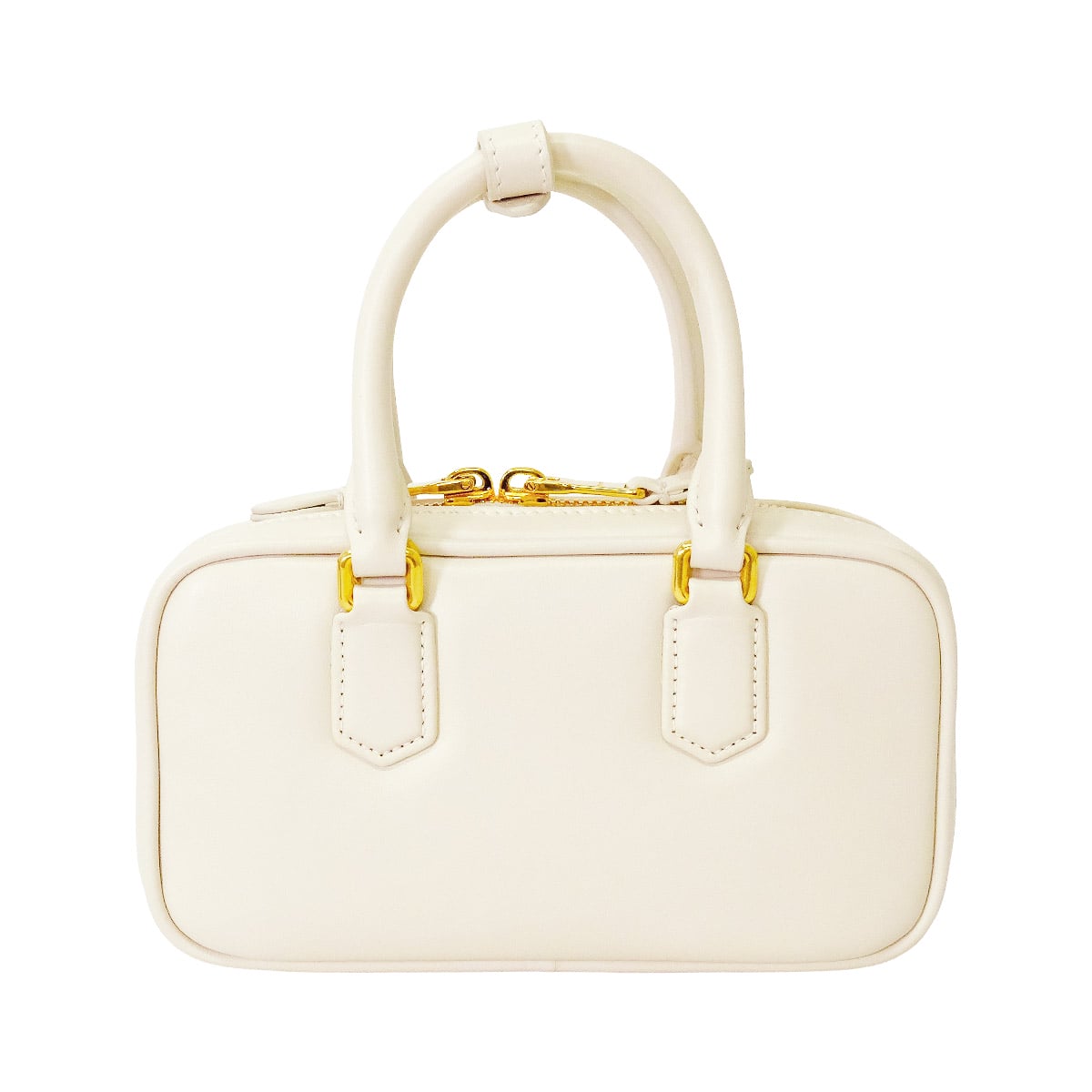 [Pre-loved] Miu Miu Handbag Arcadie Mini #TUChalk white Leather Gold HW 5BP088_ACR3_F0K74[LIKE NEW][Authentic]