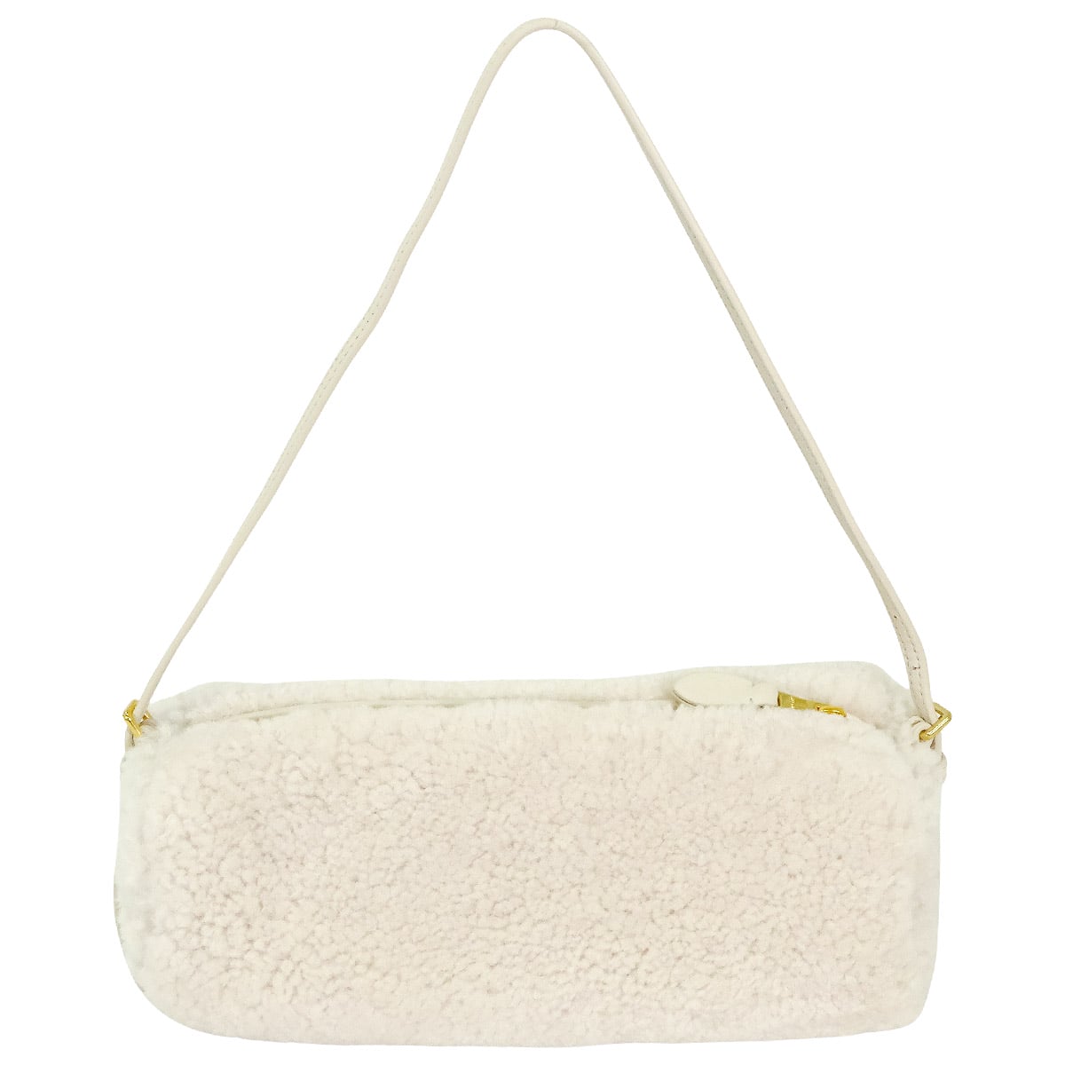 Miu Miu Handbag Mouton #TU Ivory Sheep fur/Lamb leather Gold HW 5NE851_AF7T_F0304[EXCELLENT][Authentic]