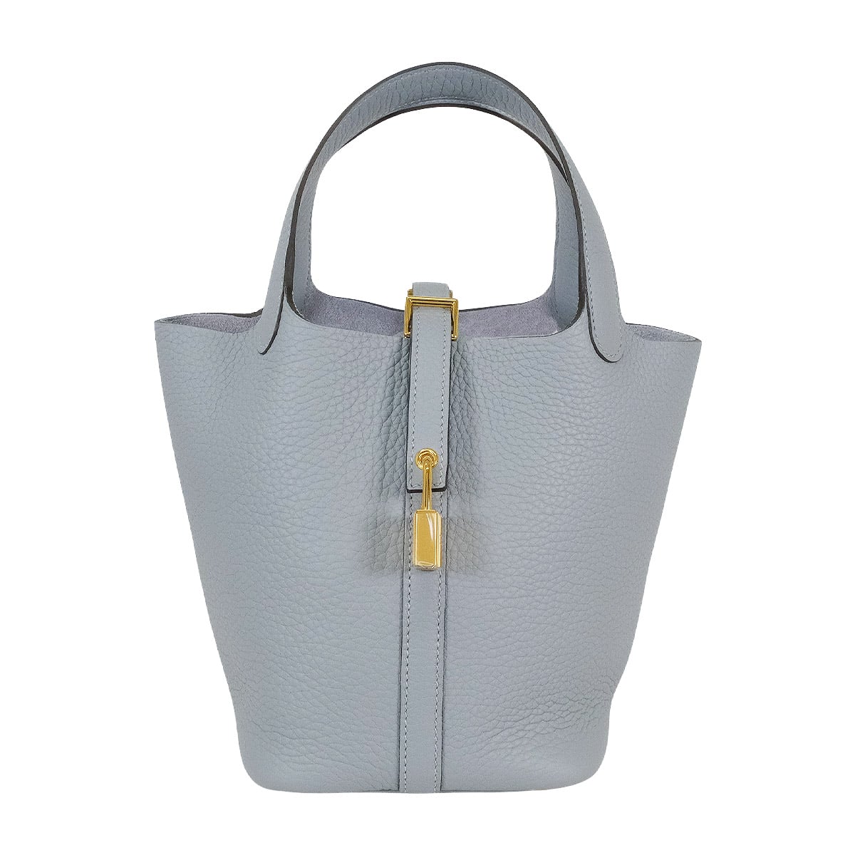 HERMES Handbag Picotin Lock 18 PM Gris Pantin Taurillon Clemence Gold HW Stamp K[BRAND NEW][Authentic]