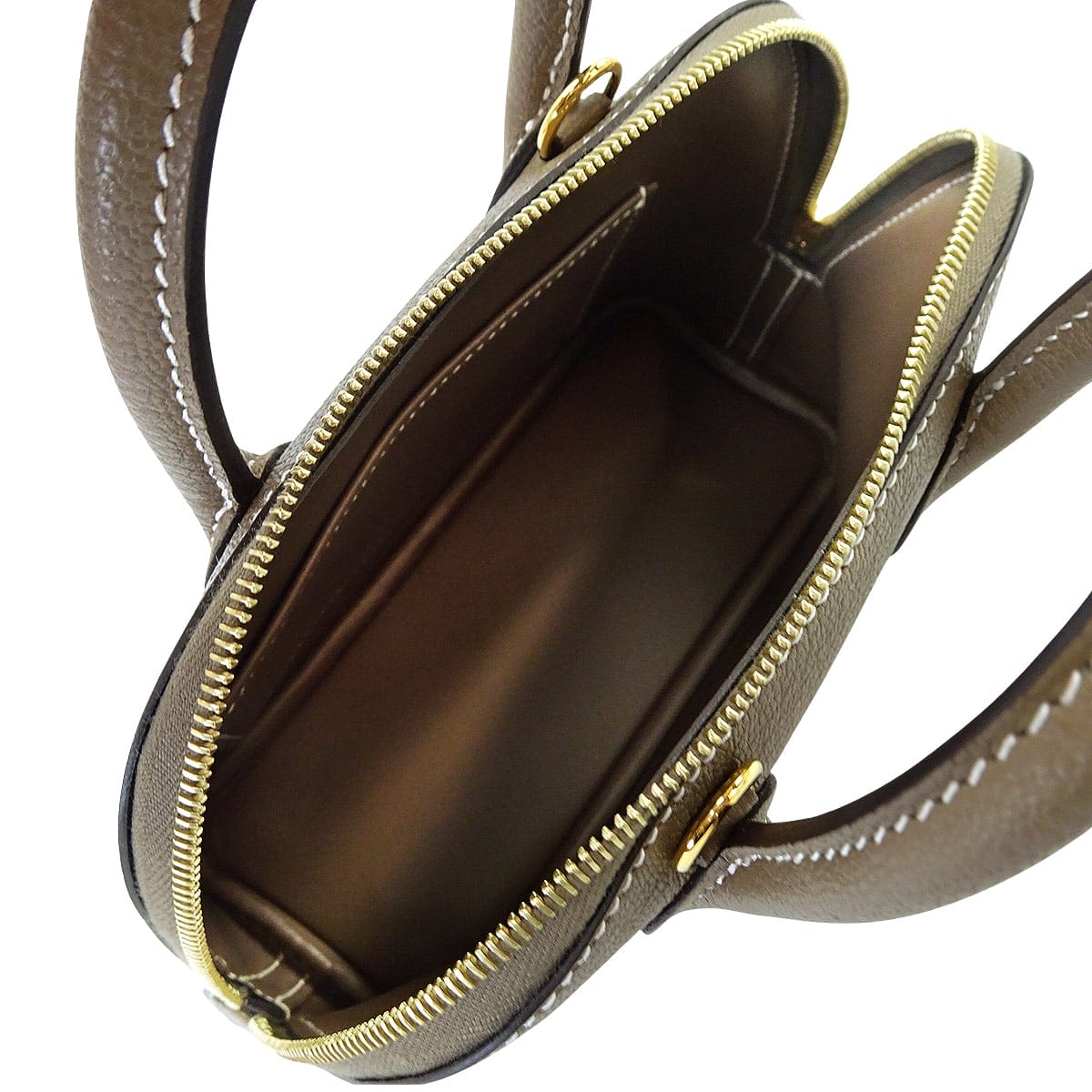HERMES Shoulder bag Bolide 1923 20 mini Etoupe Chevre Mysore Gold HW Stamp W[EXCELLENT][Authentic]