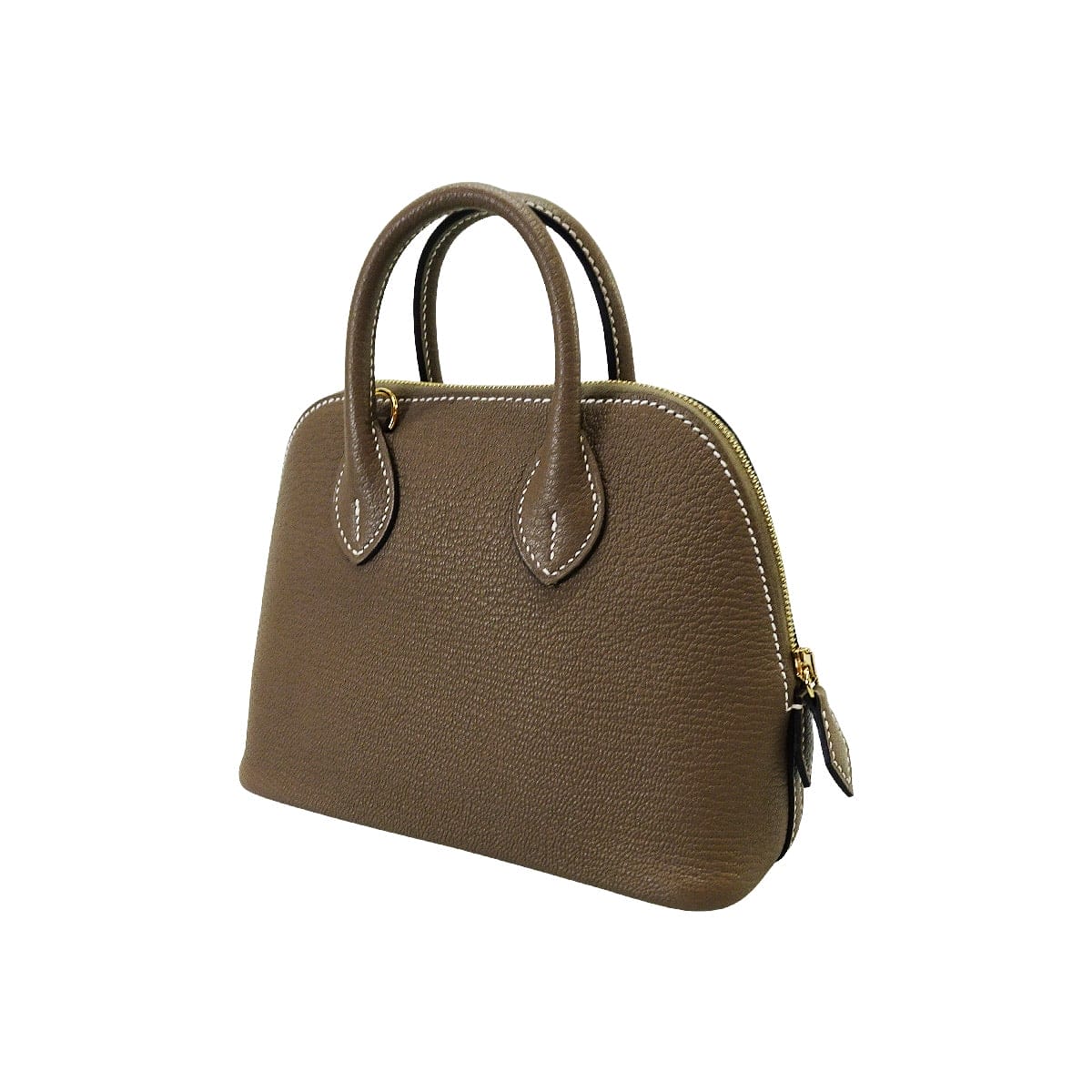 HERMES Shoulder bag Bolide 1923 20 mini Etoupe Chevre Mysore Gold HW Stamp W[EXCELLENT][Authentic]