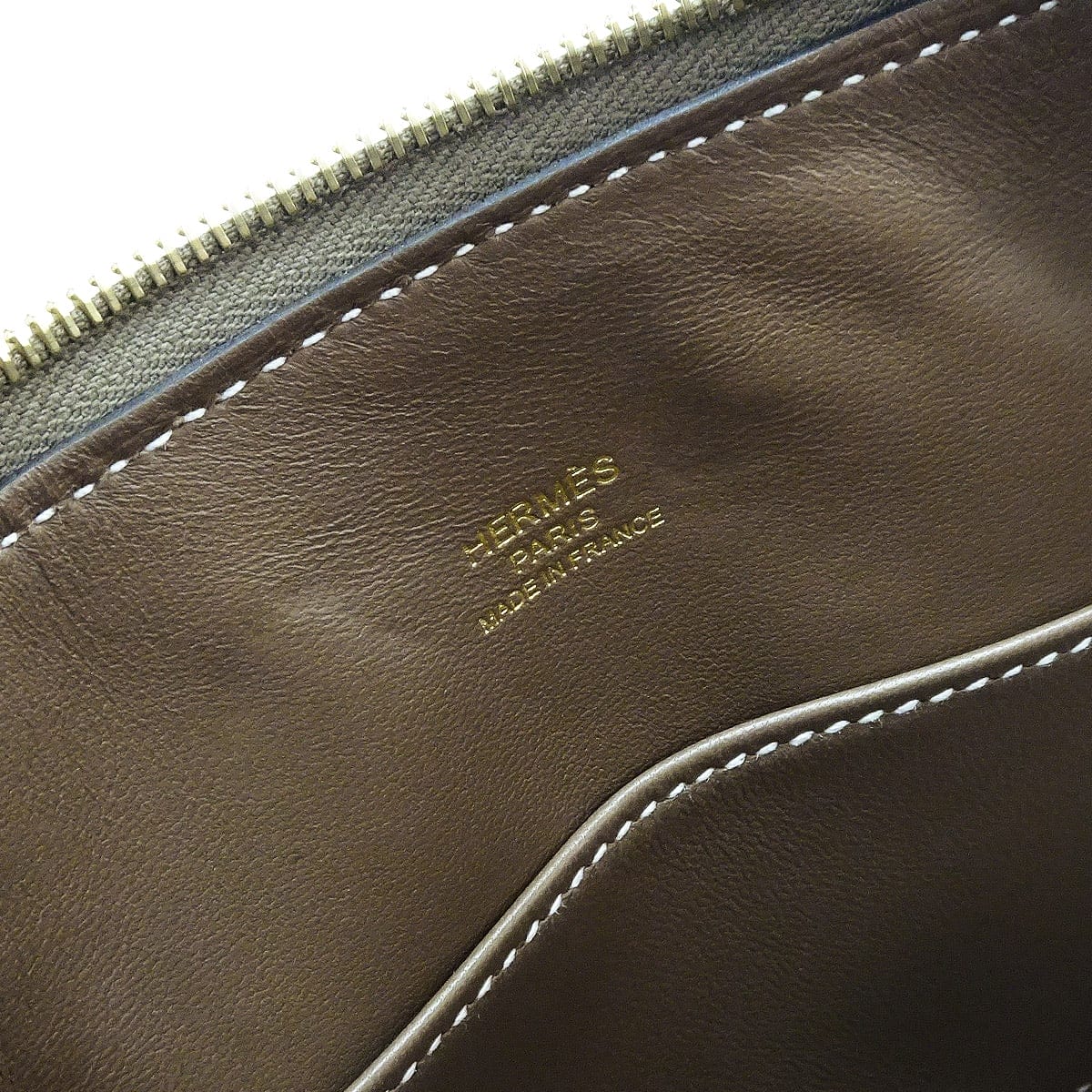 HERMES Shoulder bag Bolide 1923 20 mini Etoupe Chevre Mysore Gold HW Stamp W[EXCELLENT][Authentic]