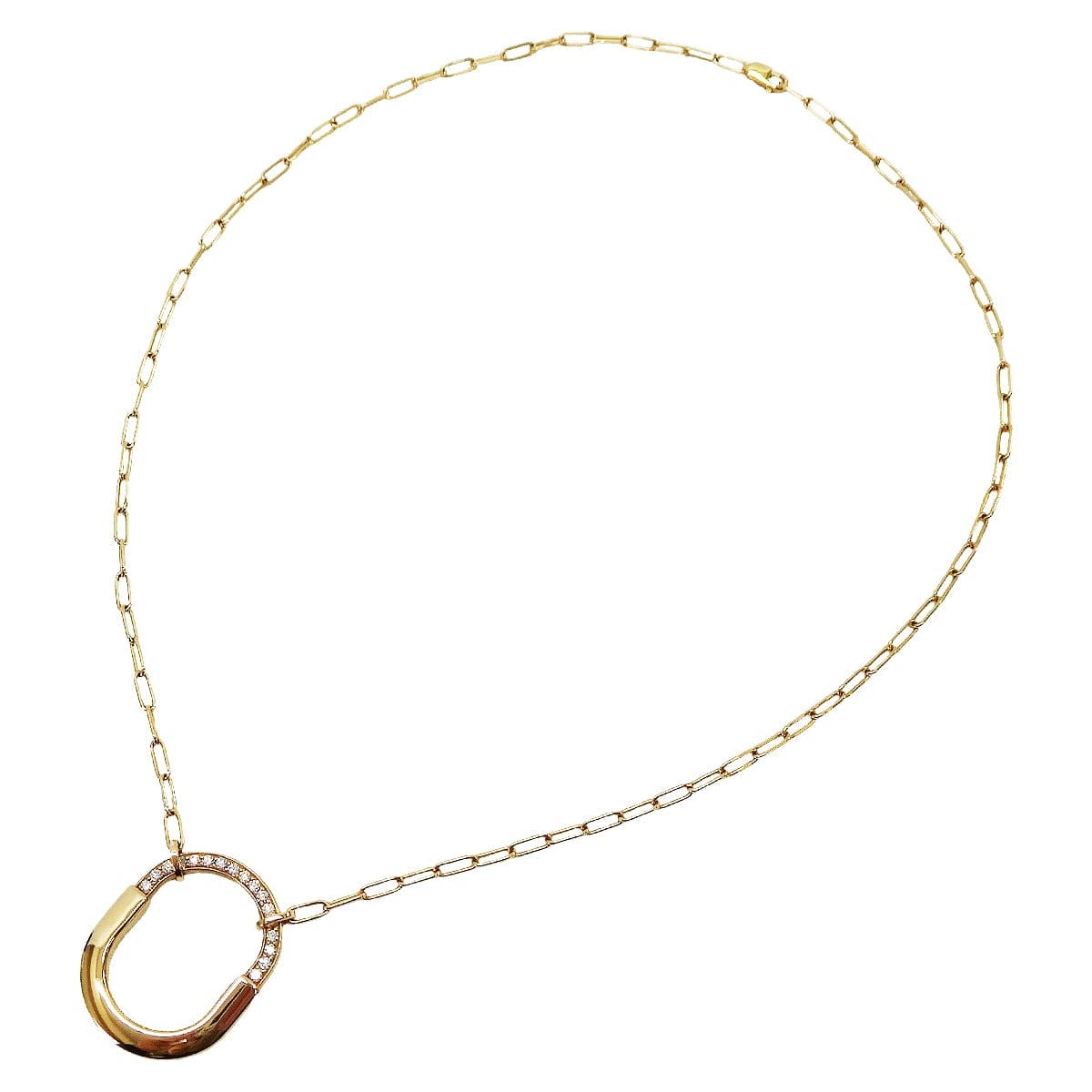 [Pre-loved] TIFFANY&Co. necklace K18PG/Diamond0.33ct Pink gold HW 72342143[LIKE NEW][Authentic]