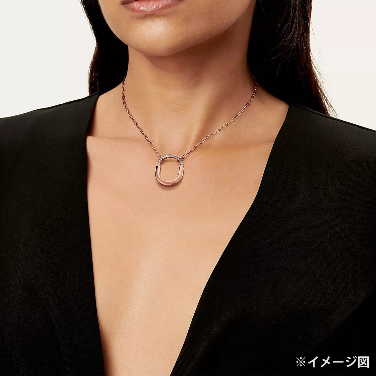 [Pre-loved] TIFFANY&Co. necklace K18PG/Diamond0.33ct Pink gold HW 72342143[LIKE NEW][Authentic]