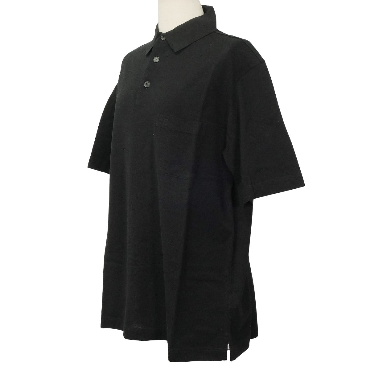 HERMES Polo shirt Men’s H Embroidery With Pocket Noir (Black) Cotton[EXCELLENT][Authentic]