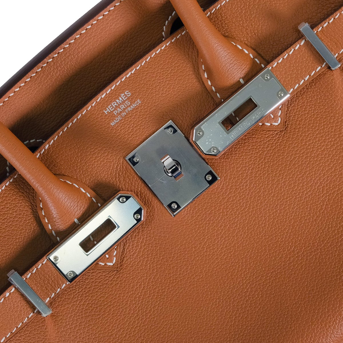 HERMES Shoulder bag Shoulder Birkin Light 29 Gold Evercolor Silver HW Stamp K[EXCELLENT][Authentic]