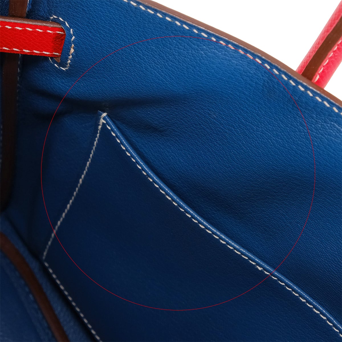 [Pre-loved] 2012 SS HERMES Handbag Birkin30 Candy Rouge Casaque/Bleu Thalassa Veau Epsom Champagne Gold HW Stamp □P[LIKE NEW][Authentic]