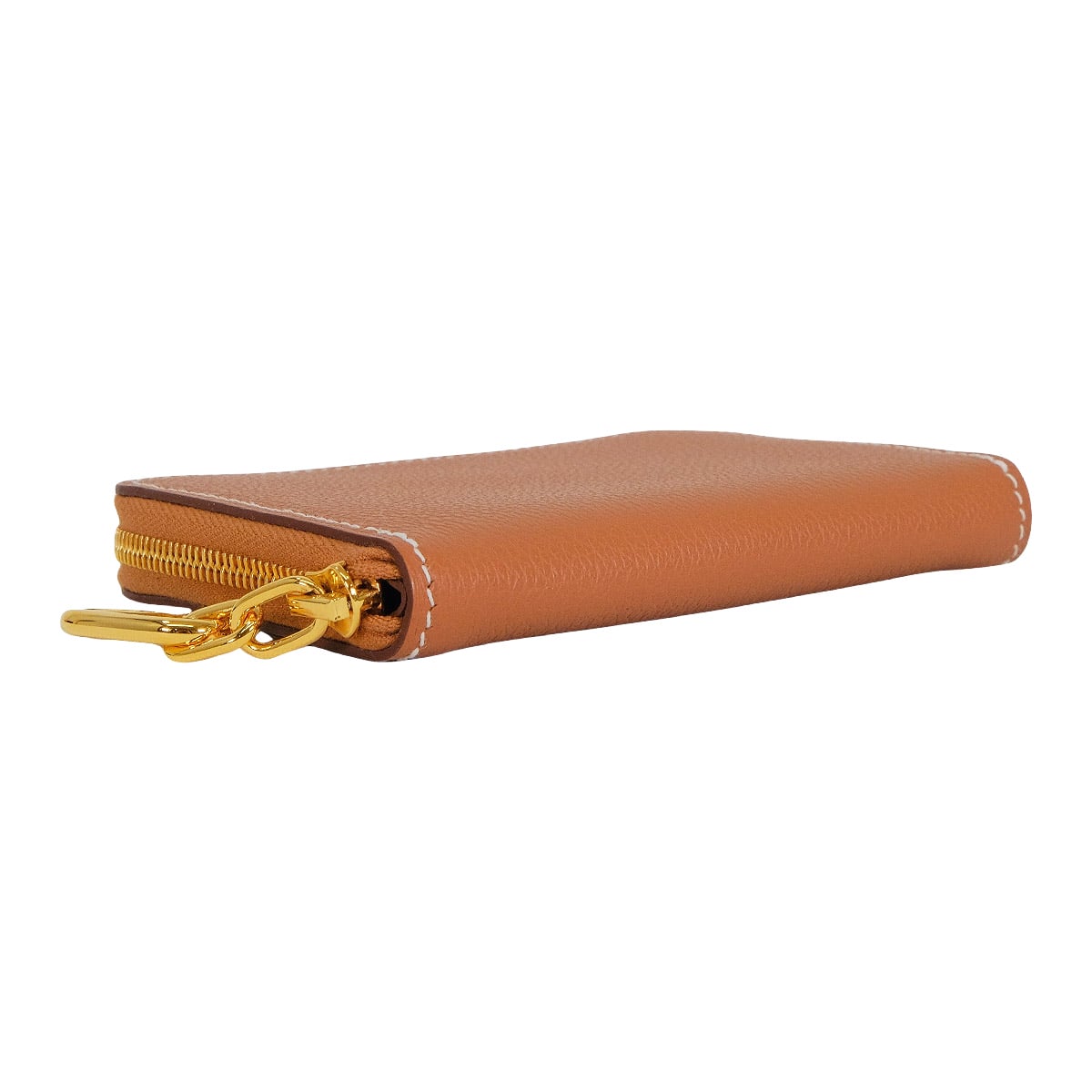HERMES card holder Zipengo Chaine D'ancre Gold Evercolor Gold HW Stamp K[EXCELLENT][Authentic]