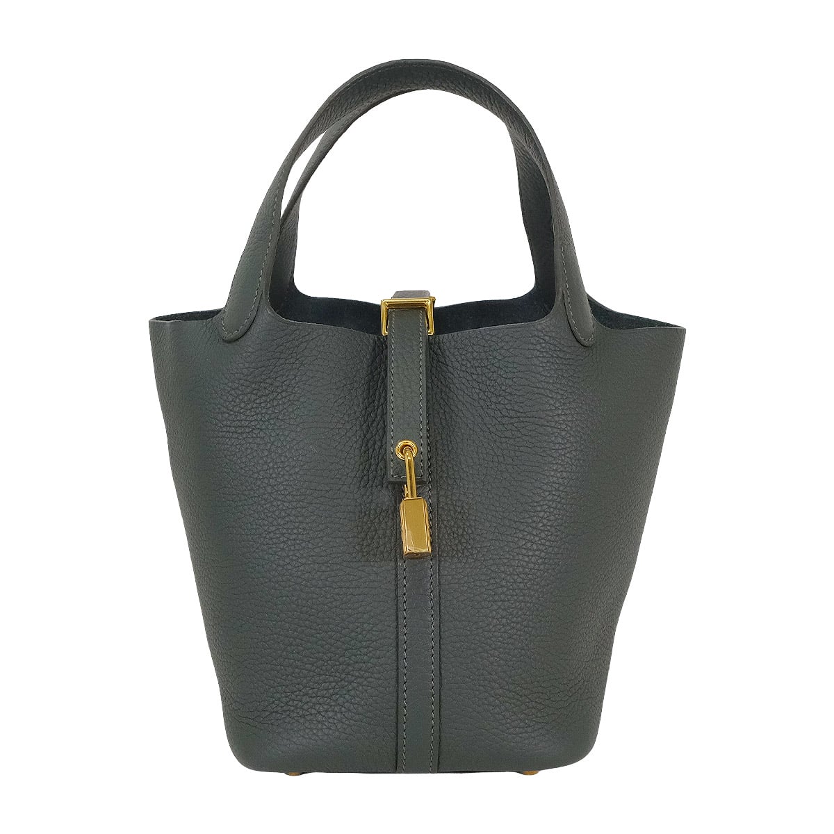 HERMES Handbag Picotin Lock 18 PM Vert Mangrove Taurillon Clemence Gold HW Stamp K[BRAND NEW][Authentic]