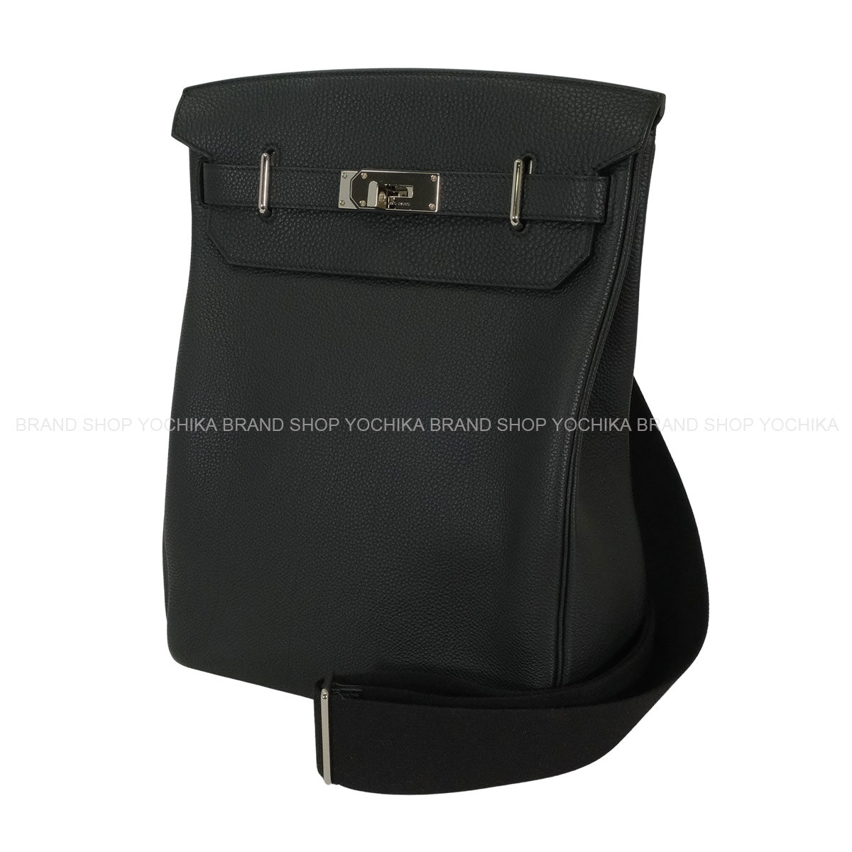 [Pre-loved] HERMES Shoulder bag Hac a Dos GM Noir (Black) Veau Togo Silver HW Stamp W[LIKE NEW][Authentic]