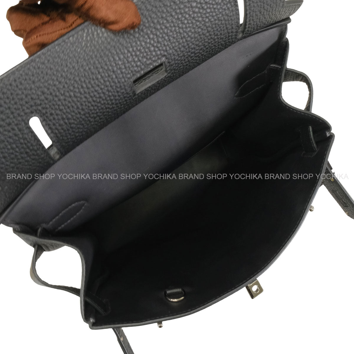 [Pre-loved] HERMES Shoulder bag Hac a Dos GM Noir (Black) Veau Togo Silver HW Stamp W[LIKE NEW][Authentic]